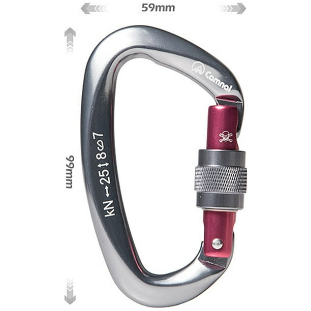 D Ring Carabiner Snap Equipment Rappelling Mountaineering Rock Climbing
